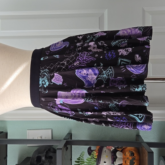 Killstar x Monster High Black and Purple Skater Skirt, Like New - Picture 2 of 12